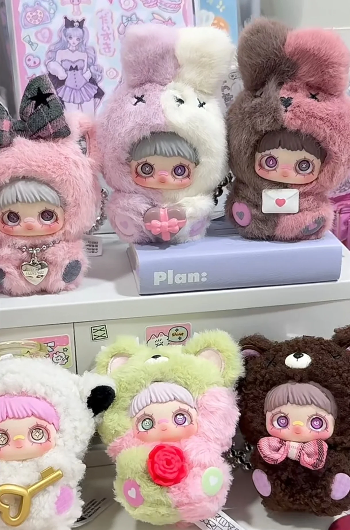 オリジナル新ビニールブラインドボックスメイメイエンドレスラブシリーズ漫画人形バッグペンダント女の子の誕生日プレゼントおもちゃ飾り装飾