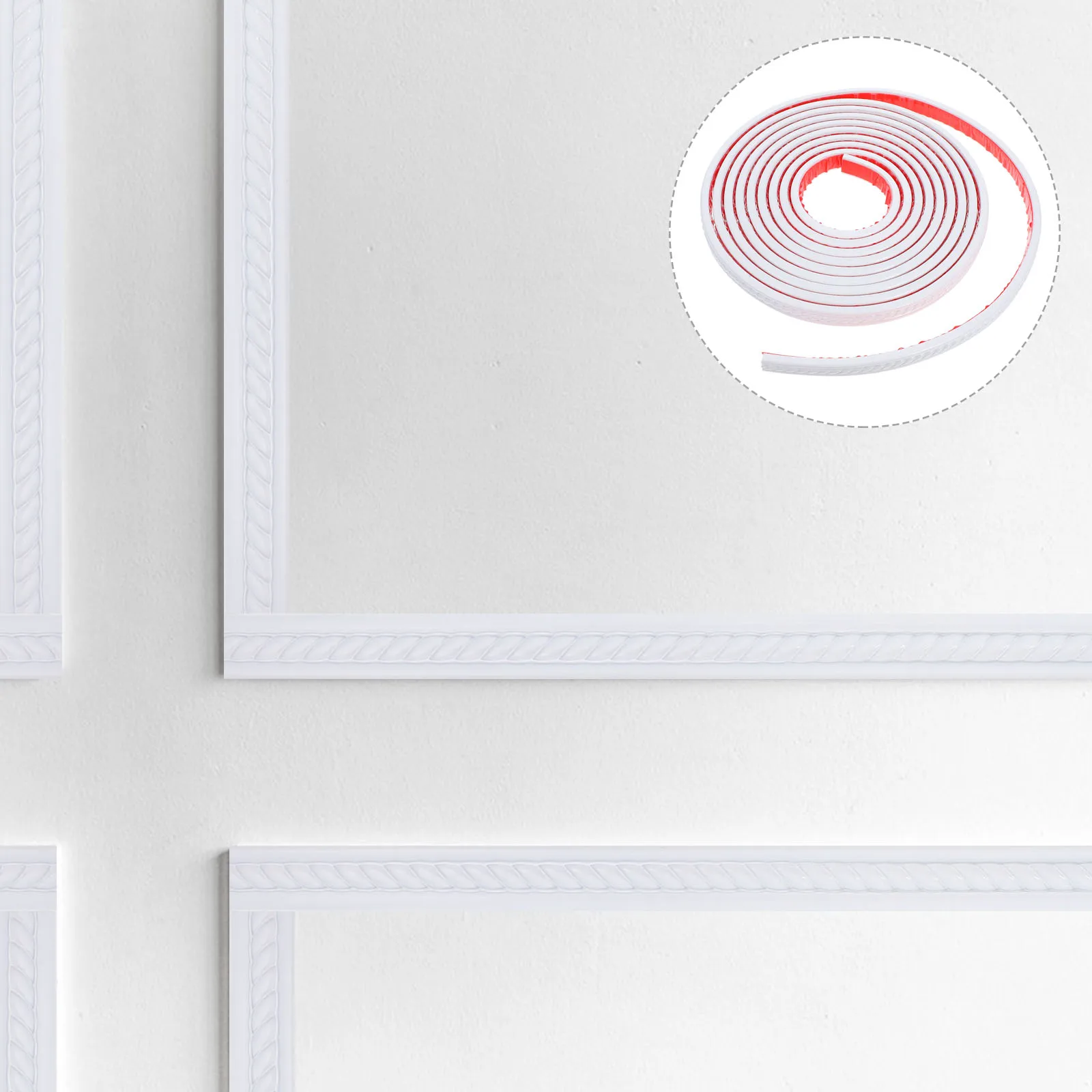 

Self Adhesive Pvc Wall Trim Molding Flexible Decorative Border Strip For Doors Windows Mirrors Easy Installation Home