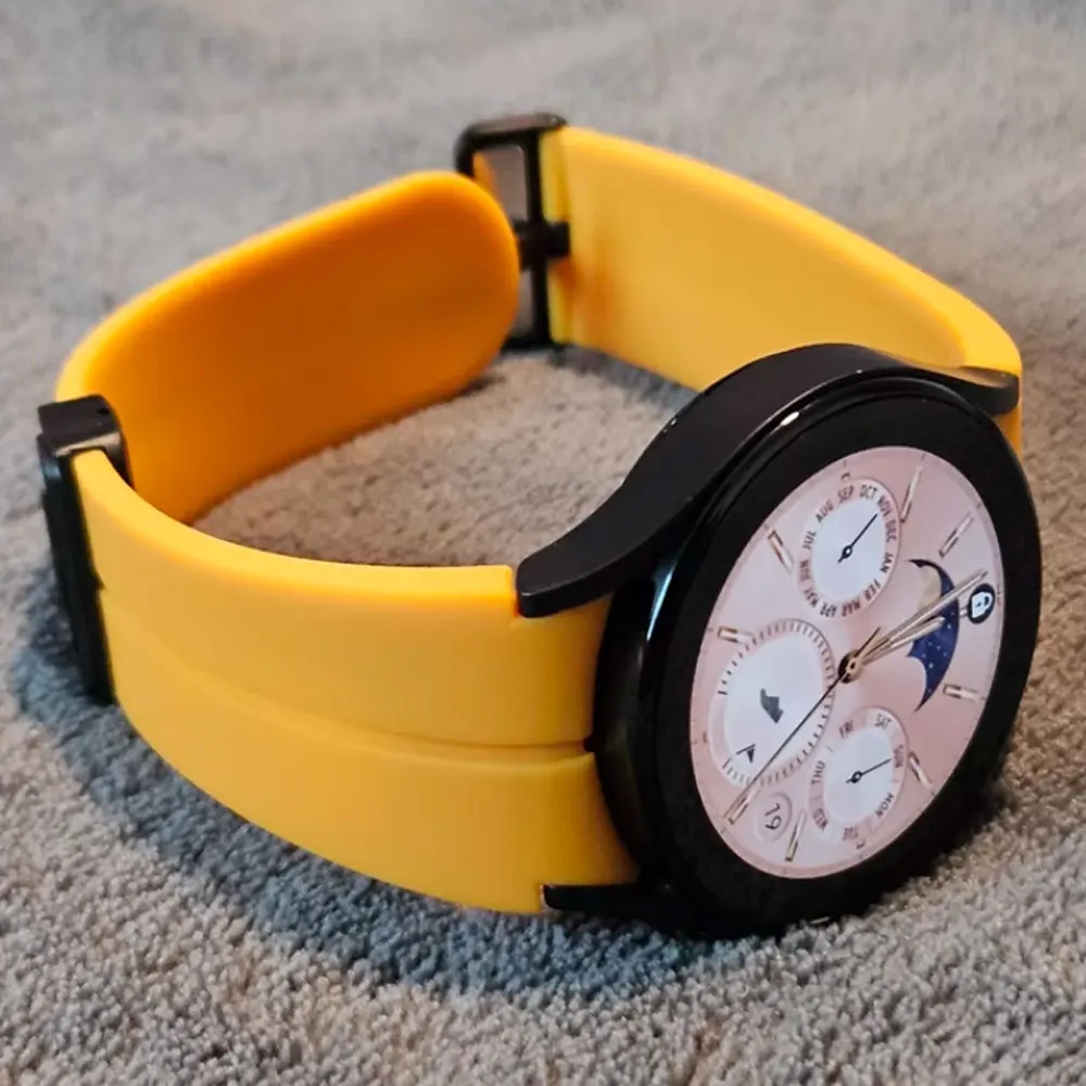 حزام مغناطيسي لساعة سامسونج جالاكسي 7 6 5 4 44 مللي متر 40 مللي متر/5 برو 45 مللي متر سيليكون 20 مللي متر سوار ساعة جالاكسي 6 كلاسيكي 43 47 مللي متر حزام #1