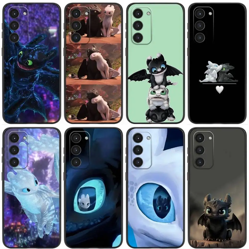 

Cartoon T-Toothless Phone Case For Samsung Galaxy A20,21s,22,31,32,52,53,72,73,80,91 Soft Liquid Silicone Black Cover