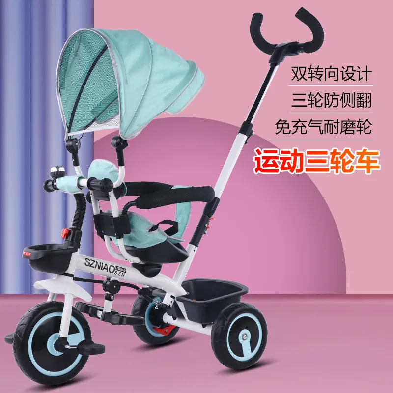 Driewieler voor kinderen Zonnescherm Driewieler Kinderwagen Drie wielen Kinderwagen Groothandel 1-3 jaar oud