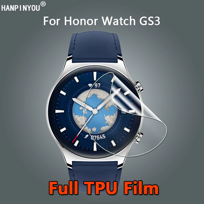 10Pcs For Honor Watch GS 3 SmartWatch Ultra Clear Slim Repairable Soft TPU Hydrogel Film Screen Protector -Not Tempered Glass