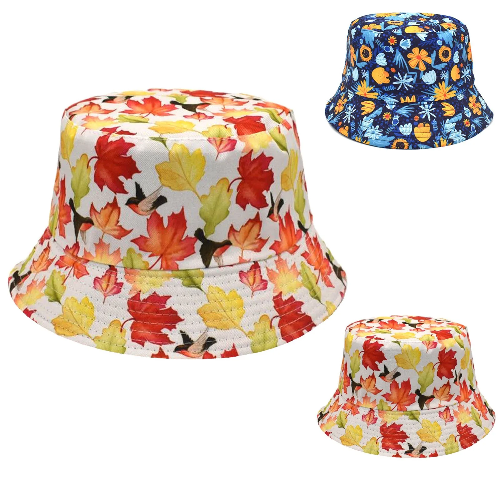 Marine Animal Print Fisherman Hat Female European And Bucket Hat Ladies Bucket Hat 5 Hats Ladies Men's Summer Hiking Hat