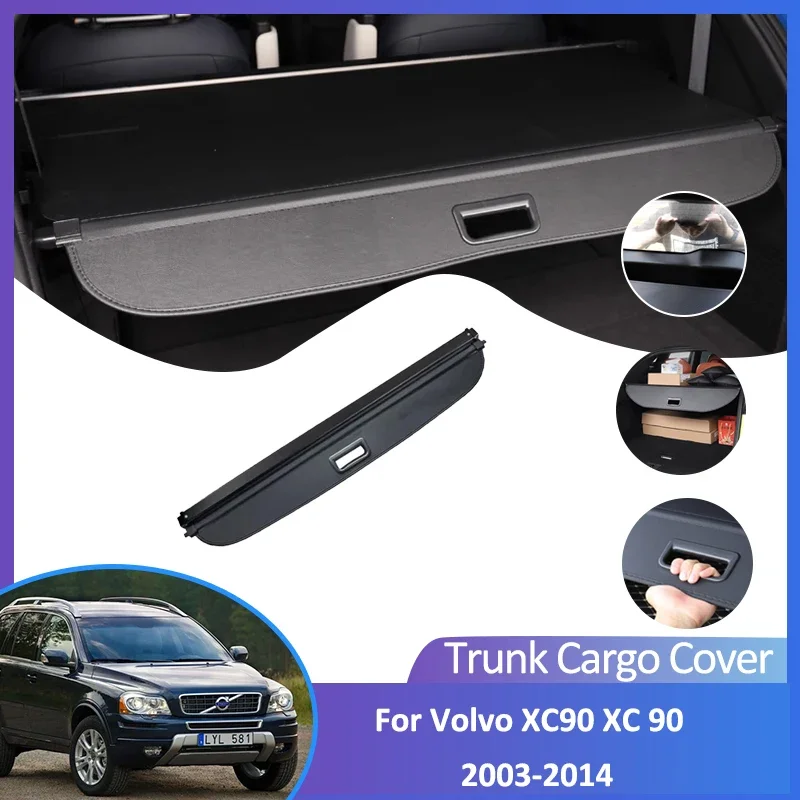 

For Volvo XC90 XC 90 2003~2014 Auto Rear Trunk Cargo Cover Retractable Luggage Curtain Car Accessorie Waterproof Shield Shade