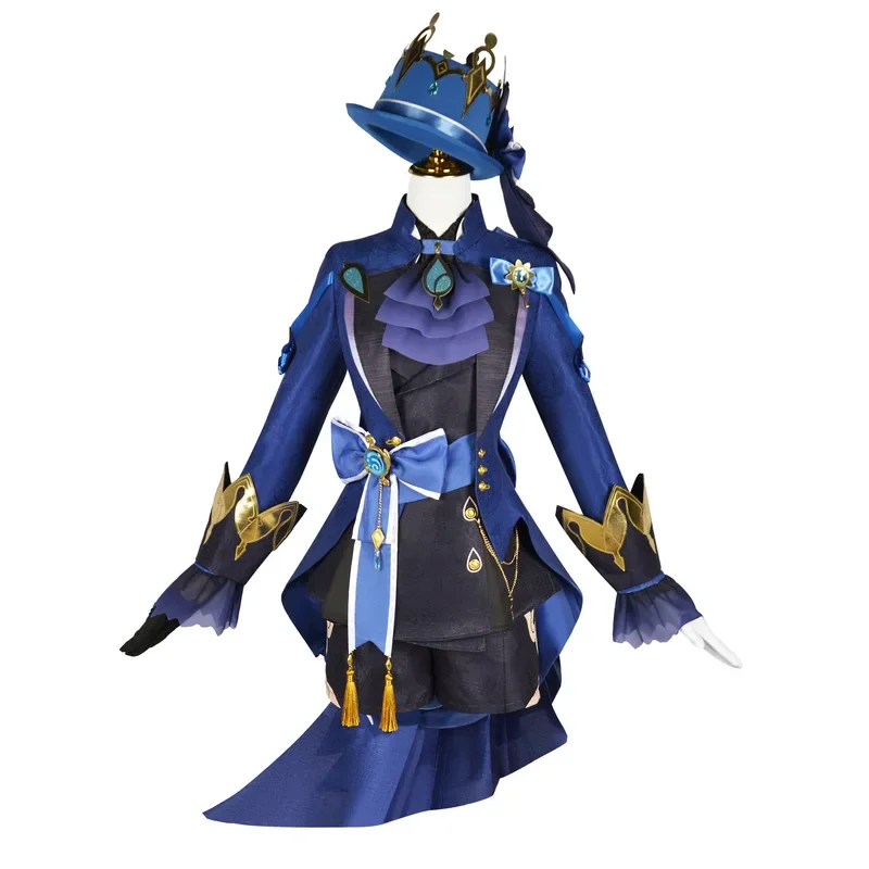 

HN8 Genshin Impact Furina Focalors Cosplay Costume Daily Clothes Carnival Uniform Halloween Party Costumes Masquerade Women )4Dc