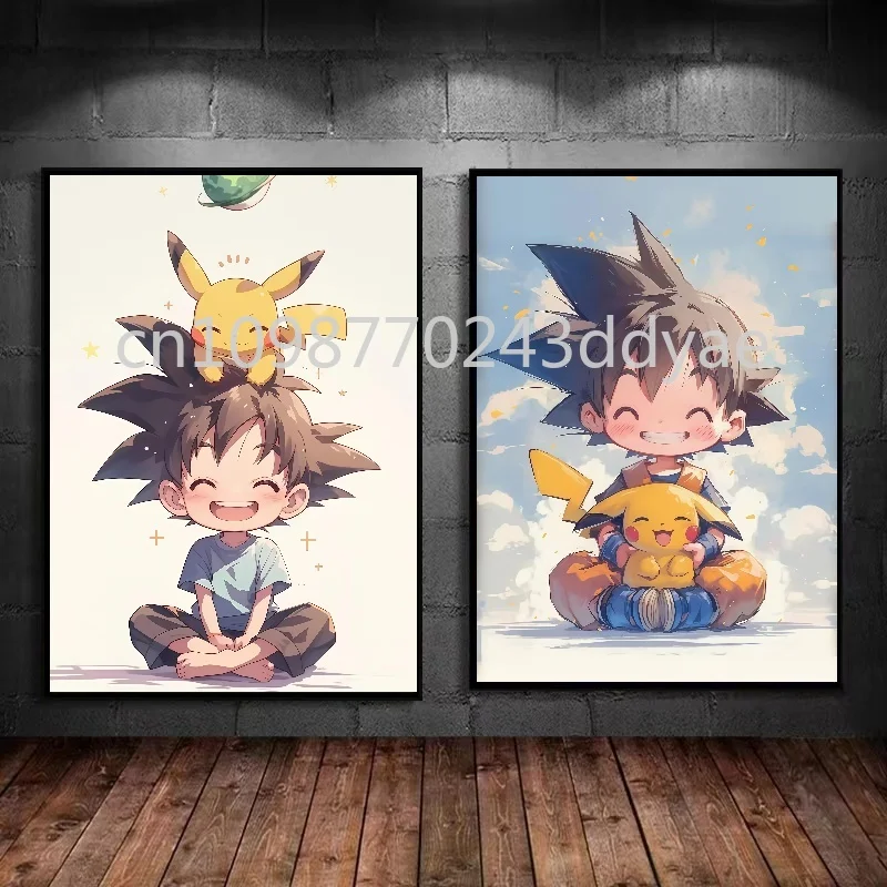 Famosa paixão clássica anime dragon ball super saiyan goku cartaz de alta qualidade casa quarto decoração parede pintura em tela