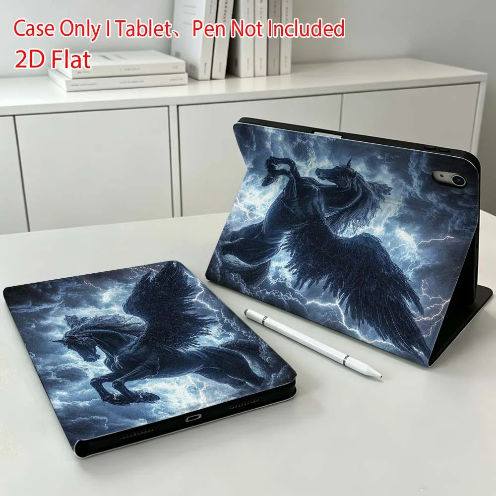 Running horse pattern Soft For Apple iPad Pro Mini A16 A17 A14 4 5 6 7 6th 12th 9Gen 12.9 11 13 M4 inch Tablet Case