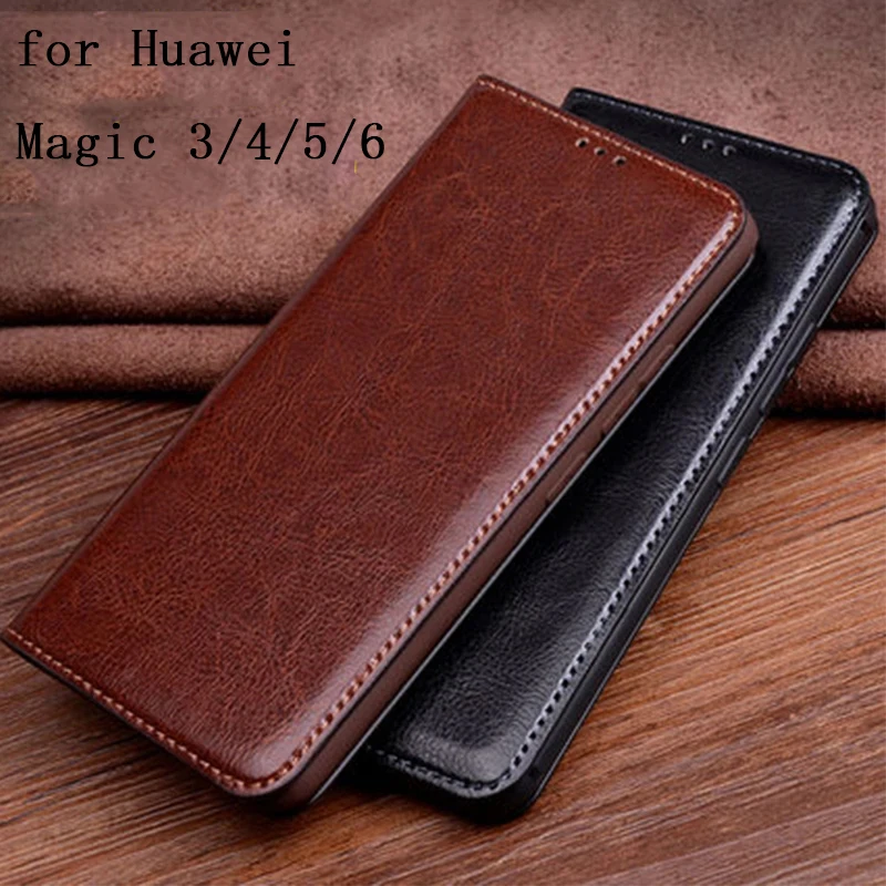 

Оригинальный чехол из натуральной кожи для Huawei Magic 6/6pro, деловой флип-чехол для телефона Huawei Magic 5/5pro magic4/4pro, кожаный чехол
