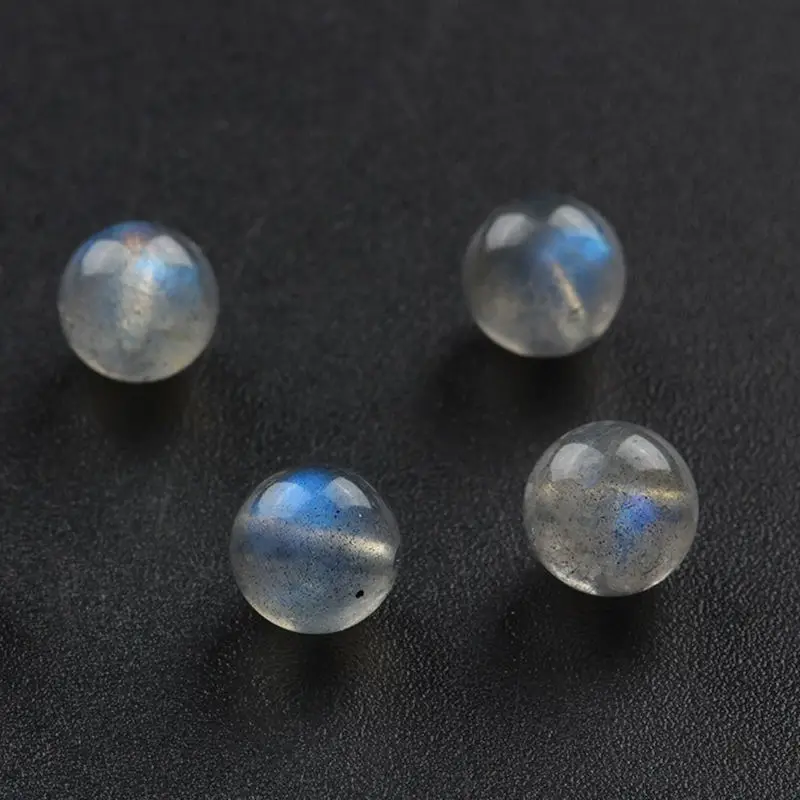 Natural Grey Moonstone Stone Smooth Round Shape Loose Beads High Quality 4/6/8/10mm DIY Jewelry Accessories 5 Pcs wk494