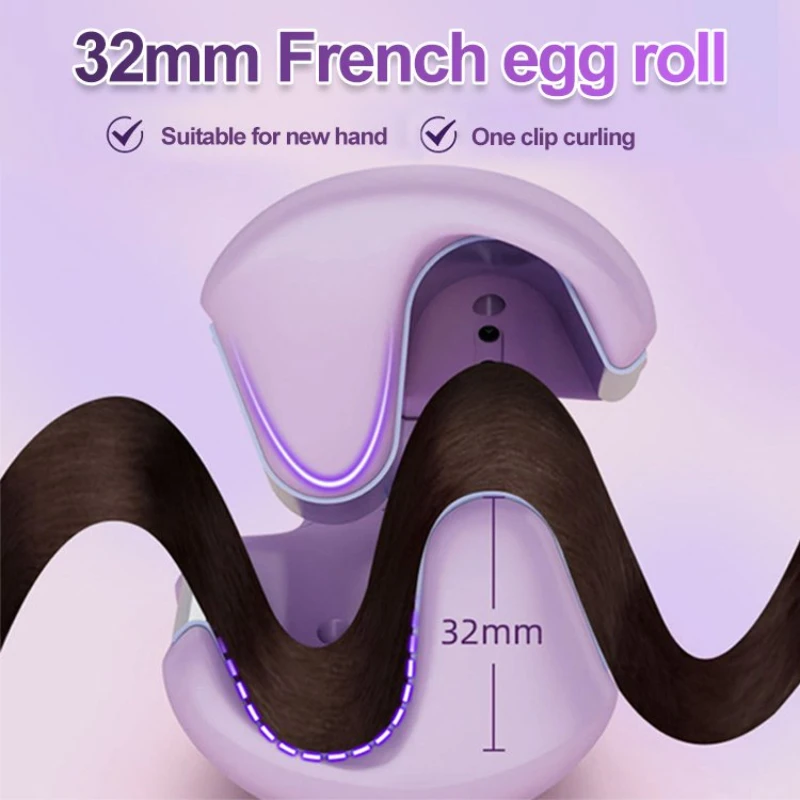 32mm French Egg Roll Curling Iron Ripple Big Deep Wave Negative Ion French Egg Roll Splint