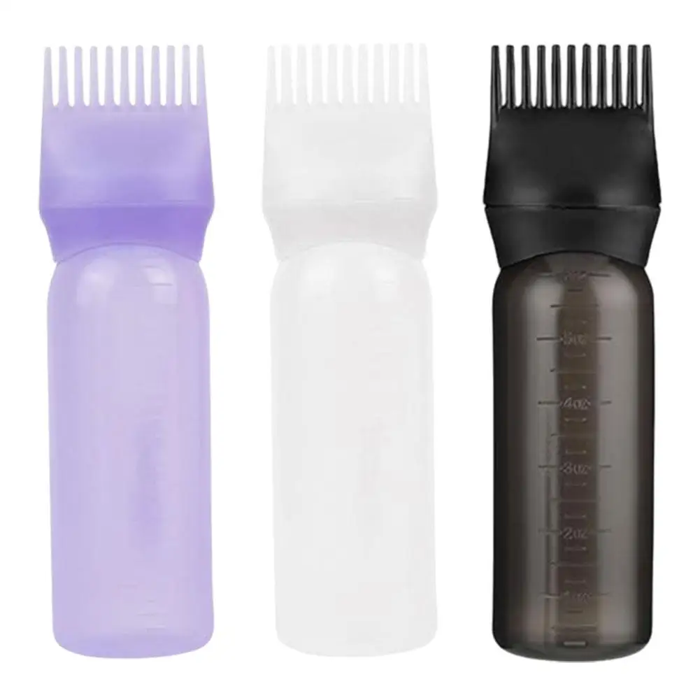 120ml Hair Dye Refillable Bottle Applicator Comb Multicolor Dispensing Plastic Salon Hair Hairdressing Styling Tool Oil Col B3M5