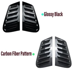 A Pair Rear Side Vent Window Scoop Louver Cover Glossy Black Blind Shutter Trim Stickers For Volkswagen Polo 9N 2001-2009