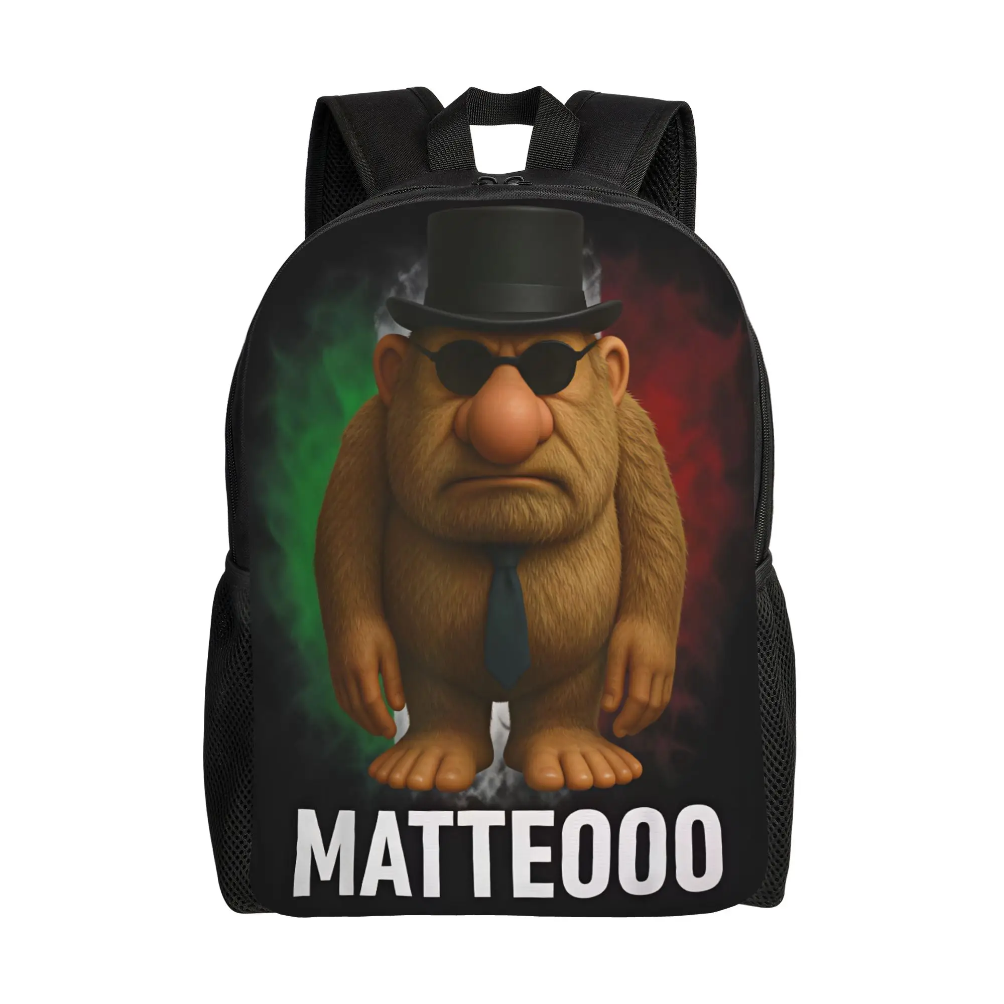 Matteooo Italian Brainrot Meme Backpack  Travel Backpacks Student Unisex Stylish High School Bags Custom Big Rucksack
