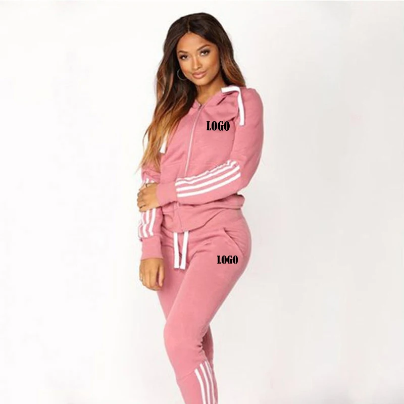 Fashion Women Track Suits Sports Wear Jogging Suits Ladies Hooded Tracksuit Set Clothes Hoodies+Sweatpants Sweat Suits