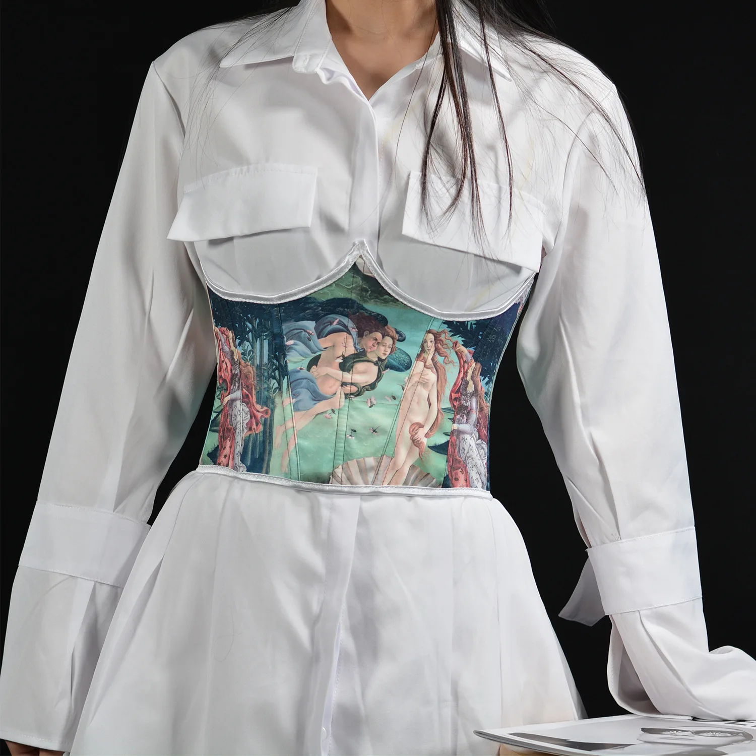 خمر النفط اللوحة مشد المحاصيل القمم الرباط الجوفاء المشدية ملابس داخلية بوستير الخصر ضئيلة قصيرة تشكيل البطن التحكم الكورسيهات