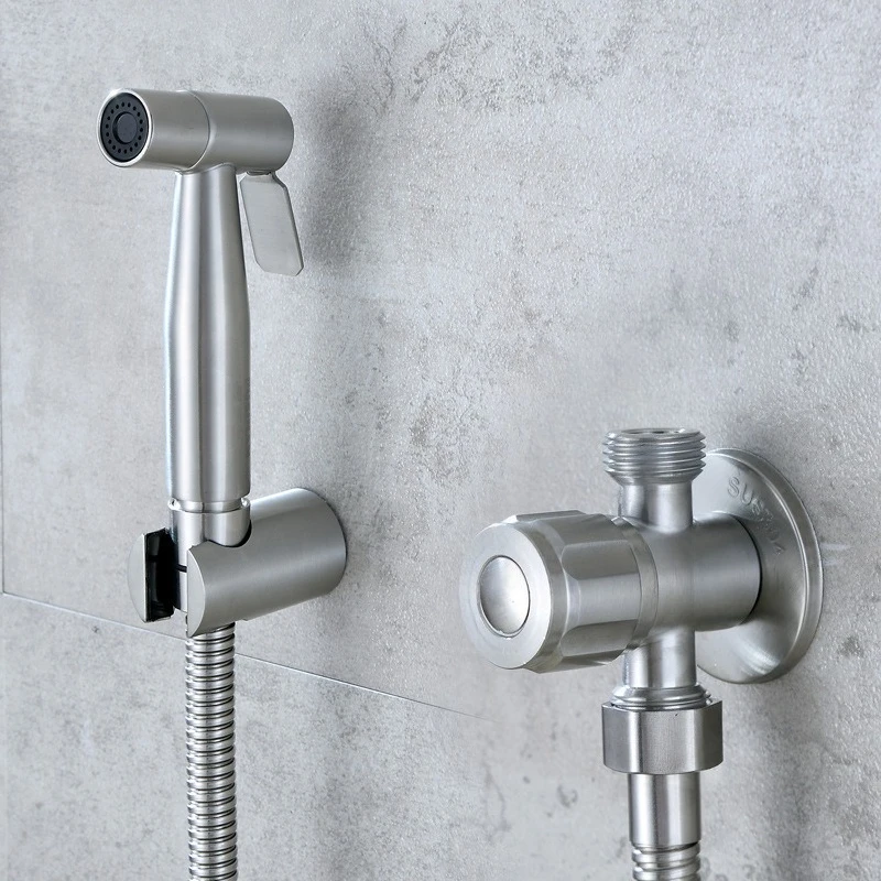 

Ручная насадка для душа из нержавеющей стали, ручной набор смесителей, насадка для унитаза, пистолет-распылитель для унитаза, бытовой самоочищающийся кран для ванной комнаты