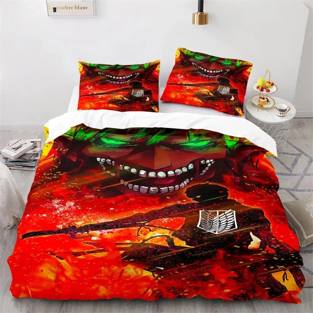 

New Anime A-Attack bedding set for boys,duvet covers and pillowcase cases 3D printed children's bedspread