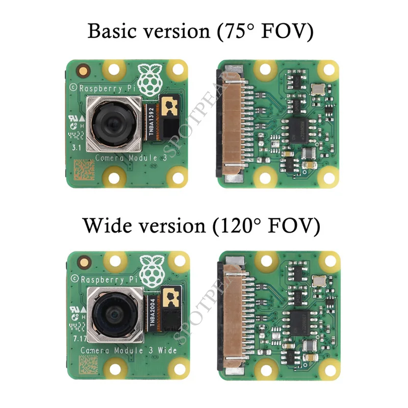 Raspberry Pi official Camera Module 3 autofocus IMX708 camera module 12MP high-resolution 75°/120°  IR/NoIR