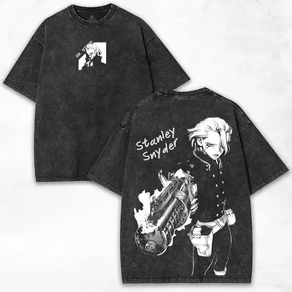 Camiseta con gráfico de Anime Dr.STONE, camiseta Vintage Y2k lavada para hombre, ropa de gran tamaño, camisetas de algodón puro de alta calidad