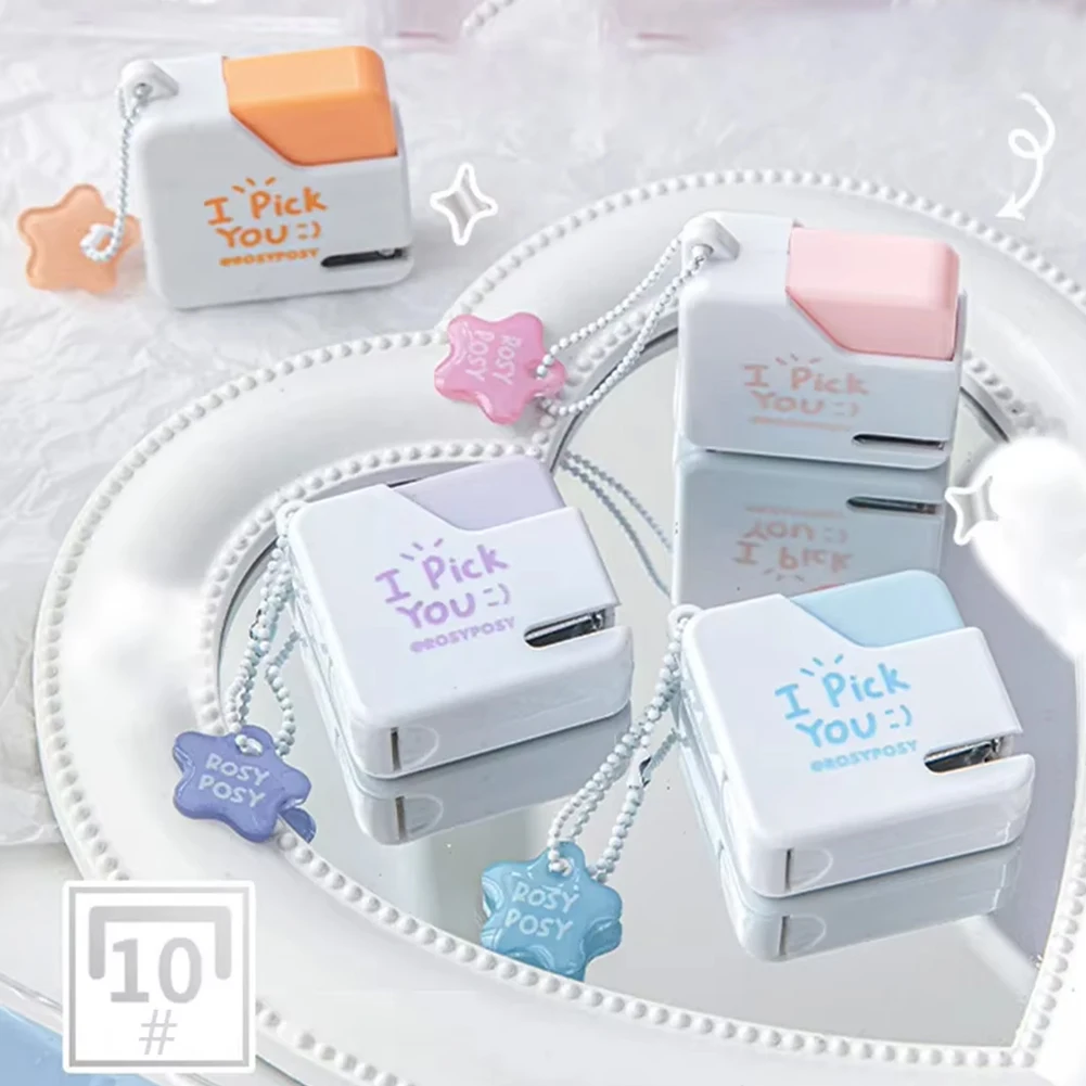 Portable Mini Stapler Paper Binding Machine Cute Bookbinding Machine With 40pcs No.10 Staples Office School Binding Supplies