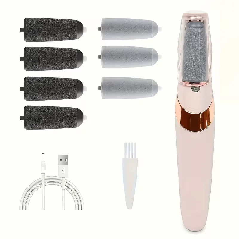 Rechargeable Electric Dermabrasion Machine, Includes 8 Interchangeable Grinding Heads, Easy to Carry and Use, USB Rechargeable, Suitable for Dry and Cracked Products, Is the Perfect Holiday Gift Choice