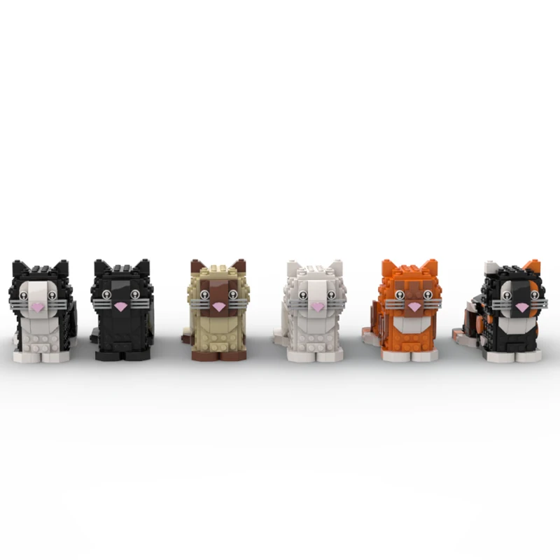 

MOC building block toy kitten model creative assembly toy set Festival gift small animal model ornament