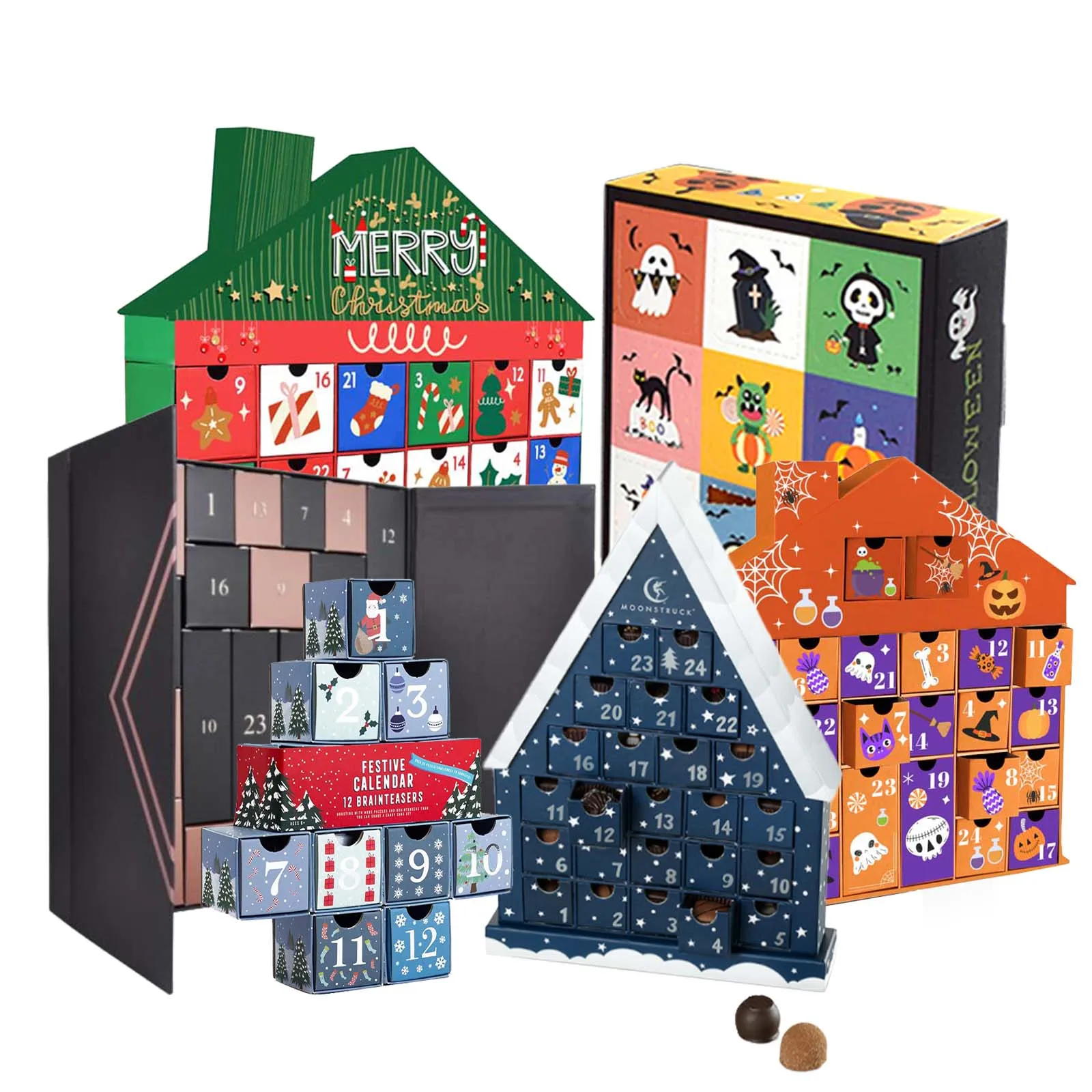 Customization.New Custom Gift Box Empty Cosmetic Set Beauty Advent Calendar Box Calendario De Adviento