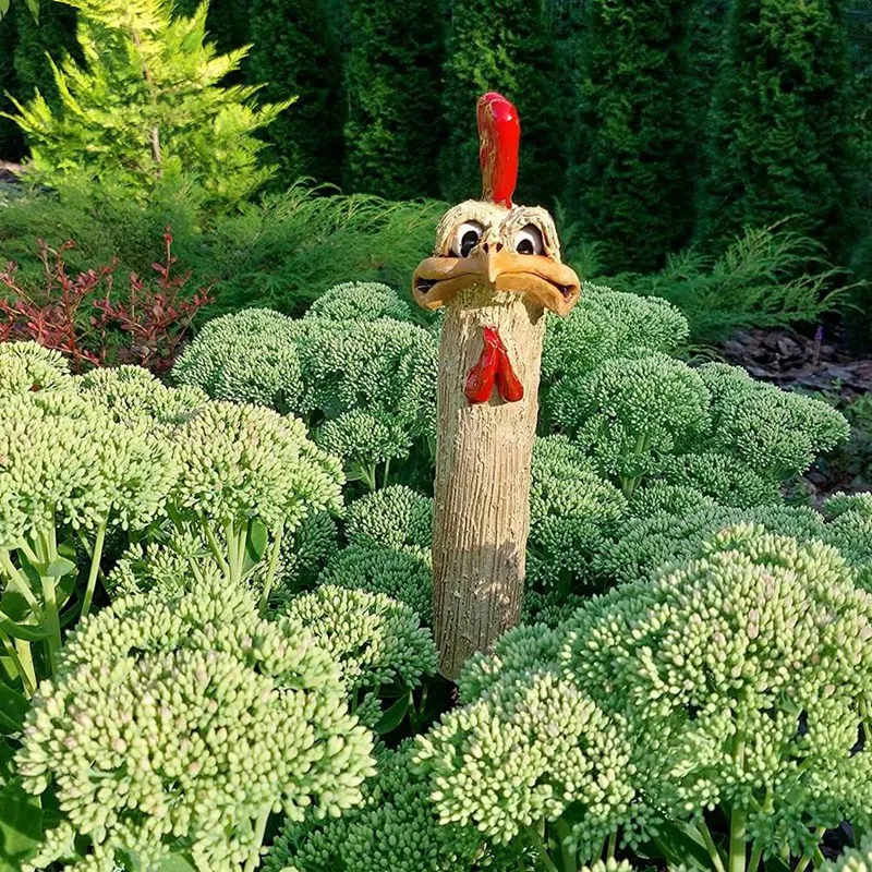 1Pc Fun  Chicken Garden Decoration This Funny Chicken Will Liven Up Your Garden Funny Long