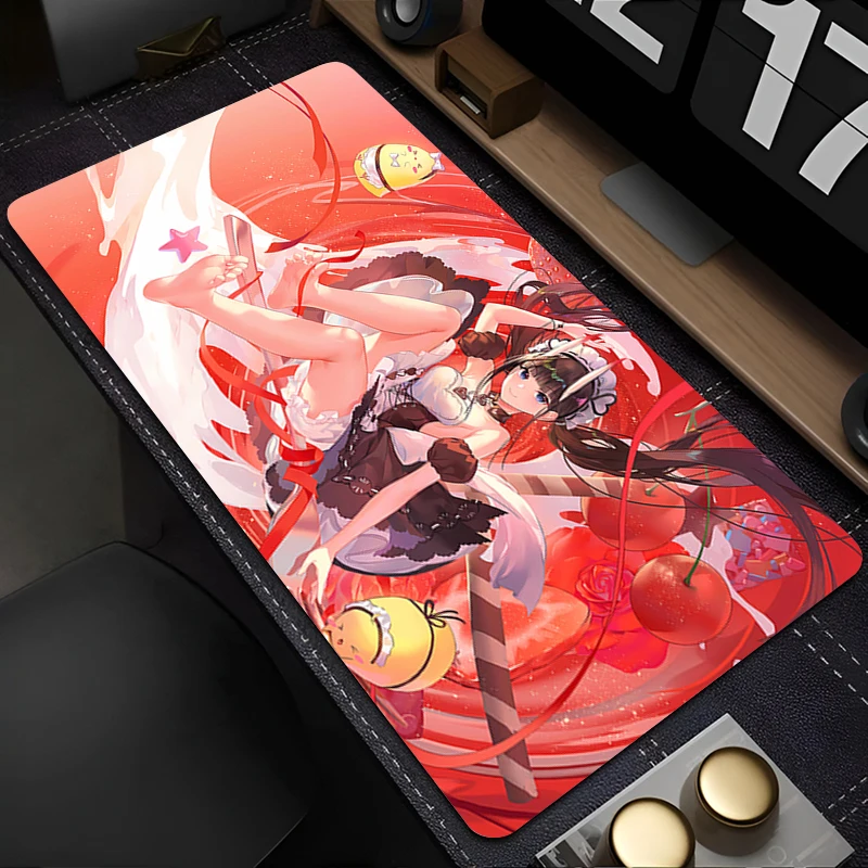 Tapis de souris accessoires PC tapis de clavier tapis de bureau tapis de bureau anti-dérapant dessin animé HD tapis de souris en caoutchouc naturel jeu Azur Lane tapis étendu