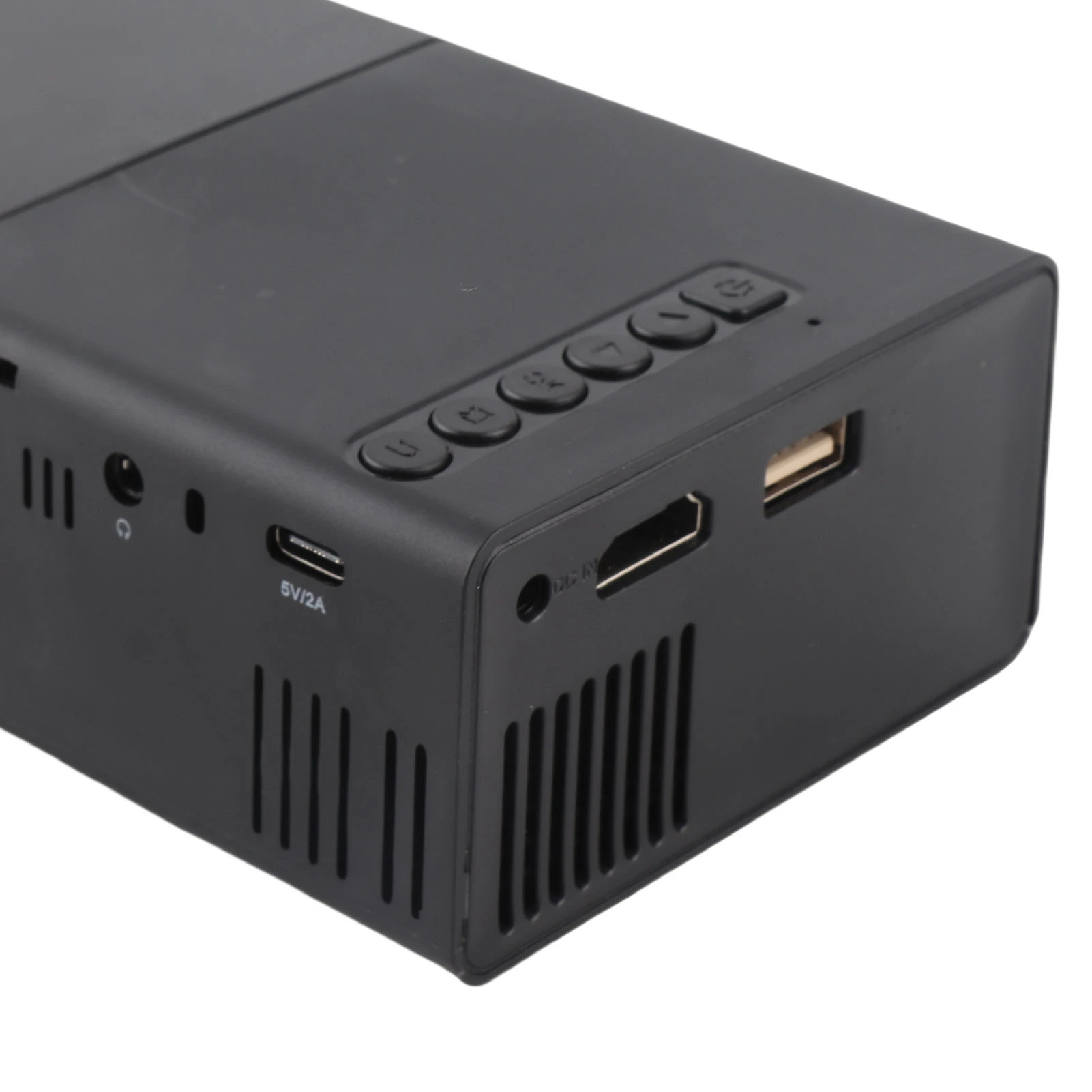 LED Movie Projector Low Noise Cooling Compact Projector Wide Compatibility Manual Focusing for Outdoor Activities for Phone PC