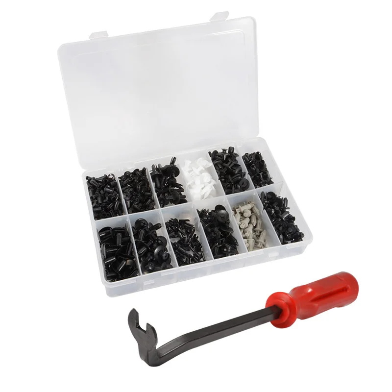 350 Pcs Auto Car Push Retainer Pin Rivet Trim Clip Panel Moulding Assortments Set With 1 Pcs Screwdriver for