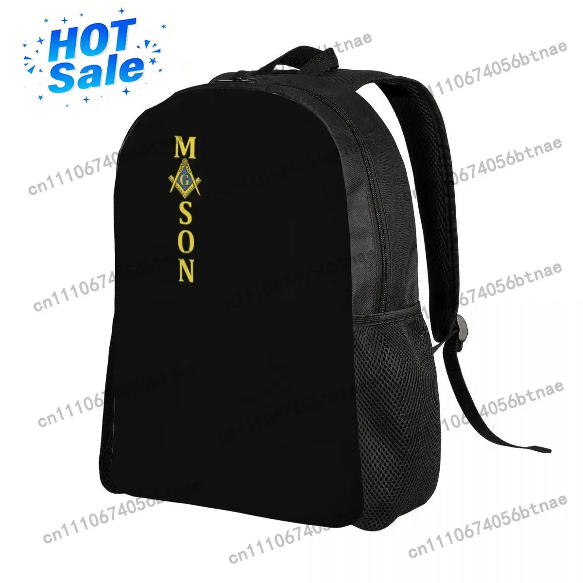 Custom Freemason Mason Travel Backpack Women Men School Laptop Bookbag Masonic Freemasonry College Student Daypack Bags
