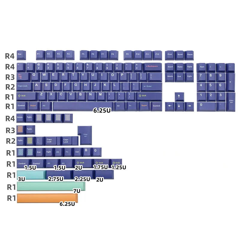 GMK Serenity Tùy Chỉnh Keycap Thiết Lập Cho Bàn Phím Cơ Khí Tùy Biến, Anh Đào Hồ Sơ, PBT