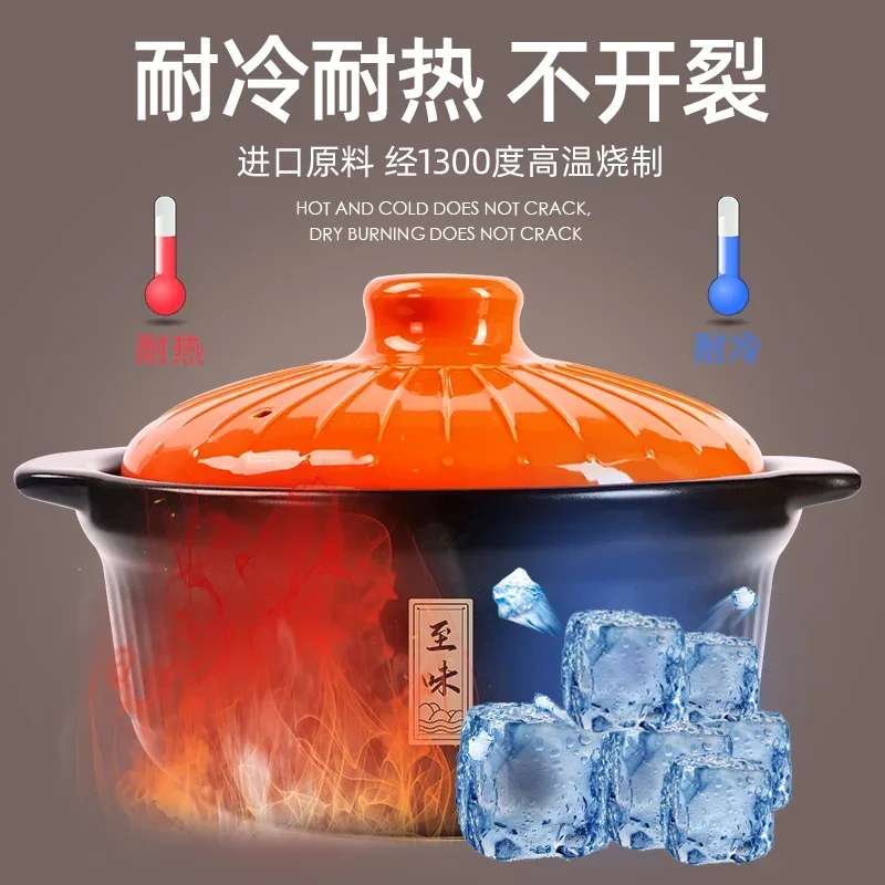 Горячая Распродажа Коммерческая новая кастрюля для тушения, устойчивая к высоким температурам керамическая суповая газовая плита для дома