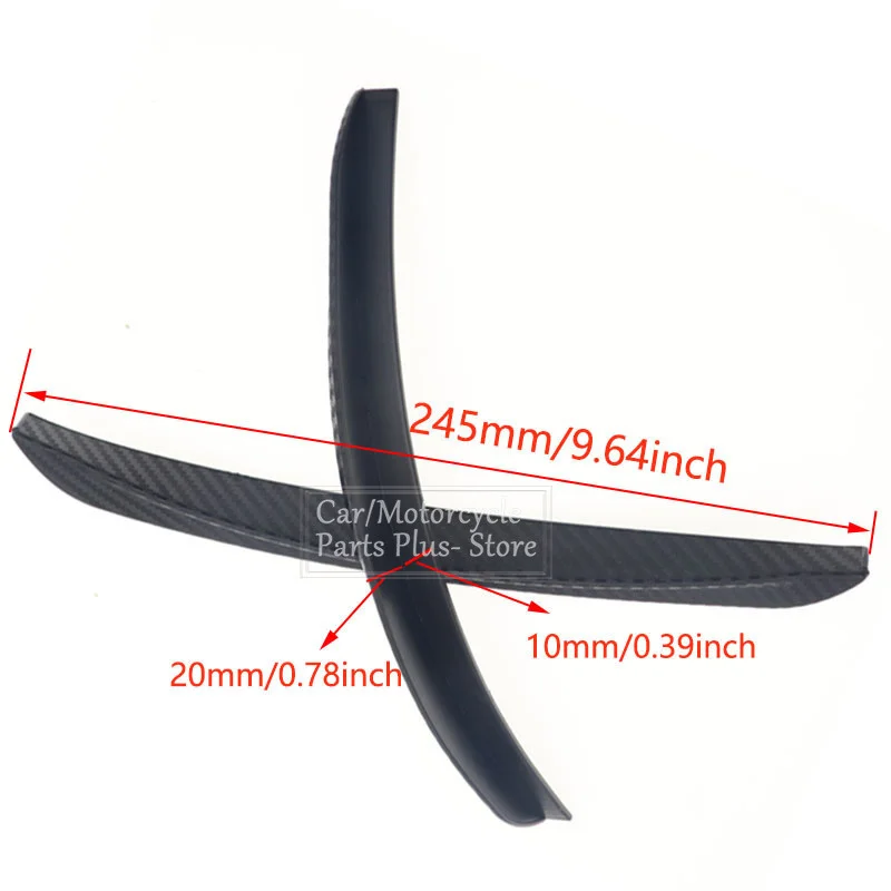 Mudguards 2pcs 25cm Universal Car SUV Fender Flare Carbon Fiber Wheel Arch Eyebrow Eyelid Lip Mud Flaps Splash Guard Protector