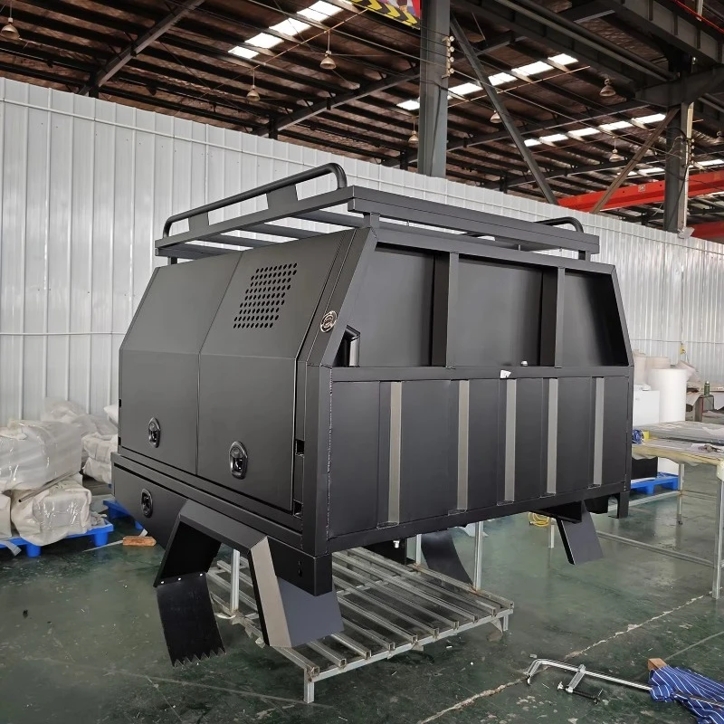 Tray Canopy AluminumTool Box with Dog Box