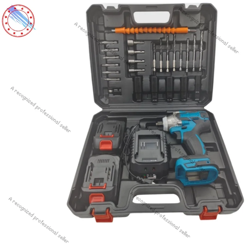 

Electric wrench brushless high torque lithium battery wrench set rechargeable multi-purpose shelf wrench power tool