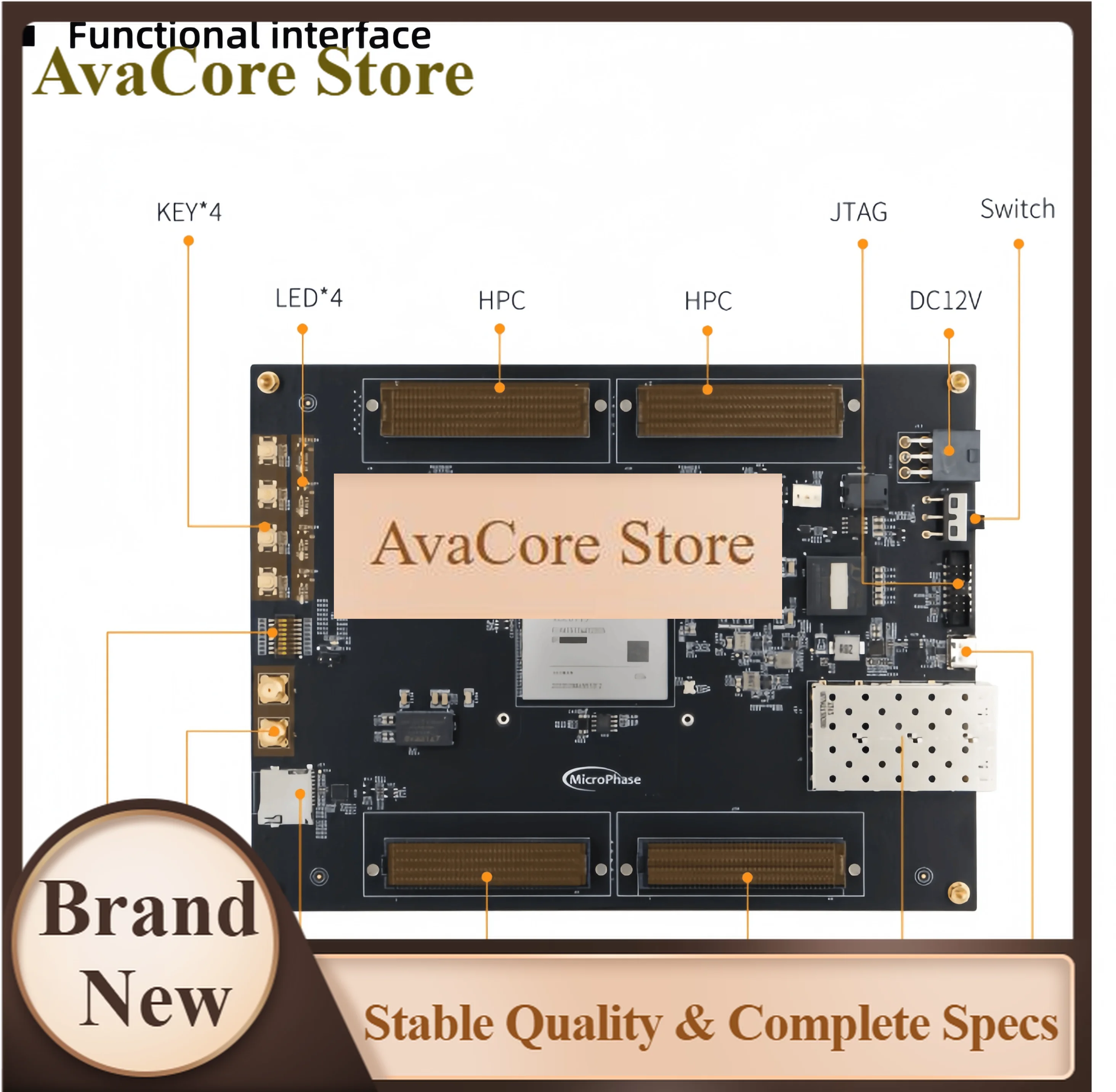 Плата разработки AvaCoreFPGA для верификации ASIC на базе Xilinx Kintex Ultrascale XCKU115