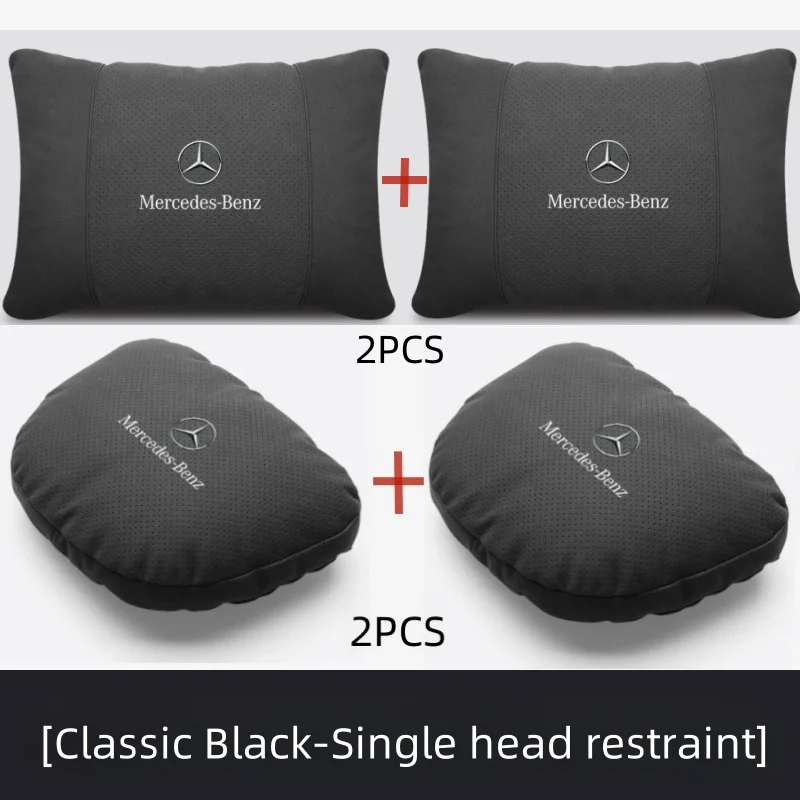 

Car Headrest Neck Support Seat Auto Breathable Pillow Protector Neck Compatible For Mercedes Benz W211 W205 W204 W210 AMG W202 B