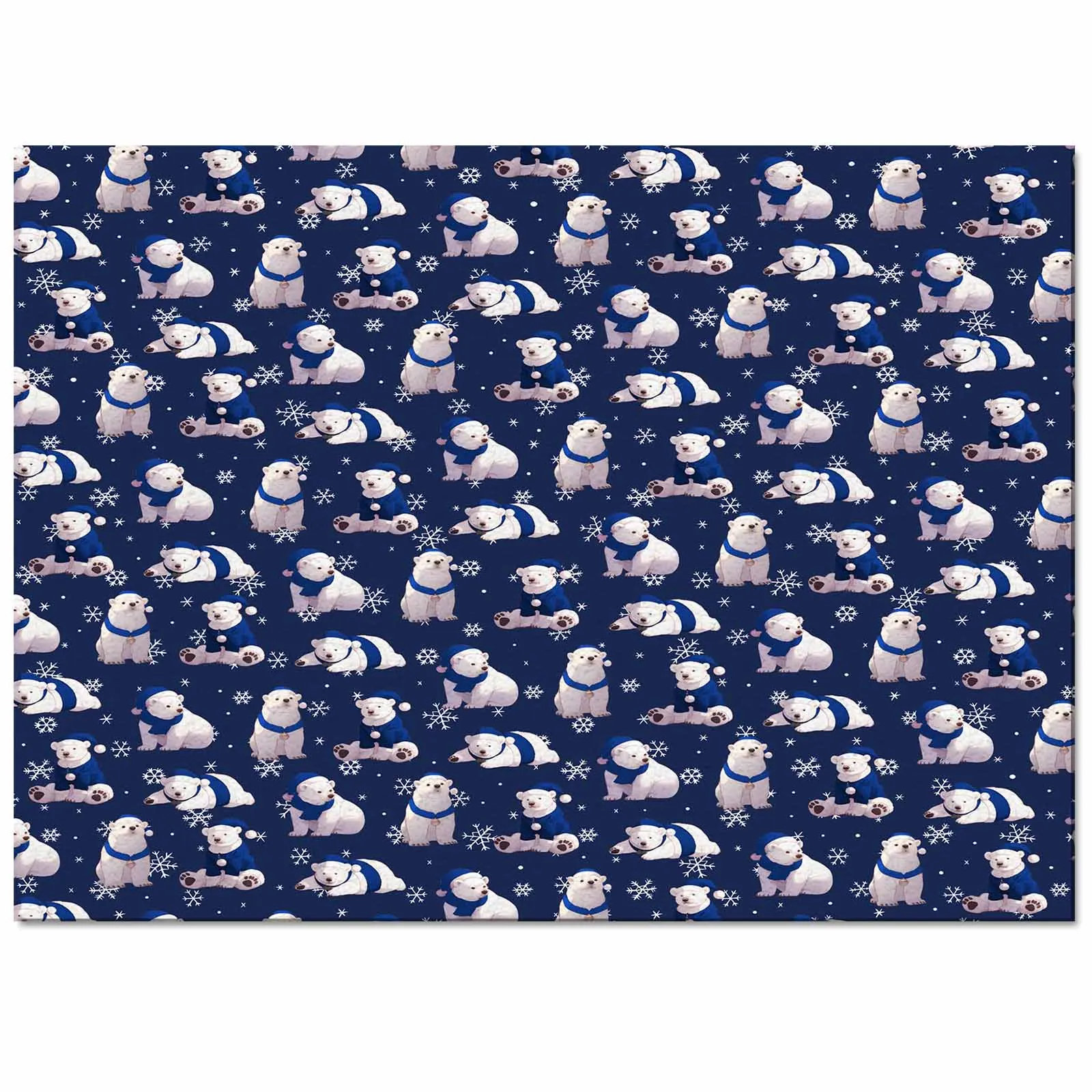 Christmas Winter Polar Bear Living Room Floor Mat Children's Room Bedroom Bedside Carpet Kitchen Door Mat