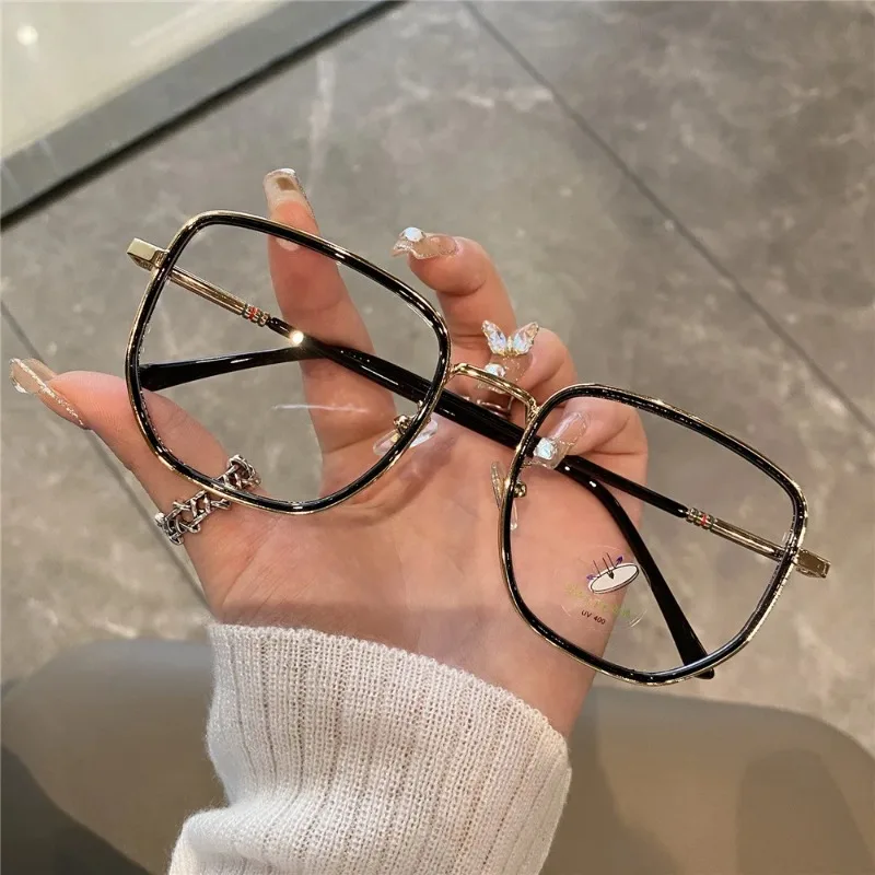 Vintage-Mode-Computerbrille mit transparenten quadratischen Gläsern für Damen und Herren