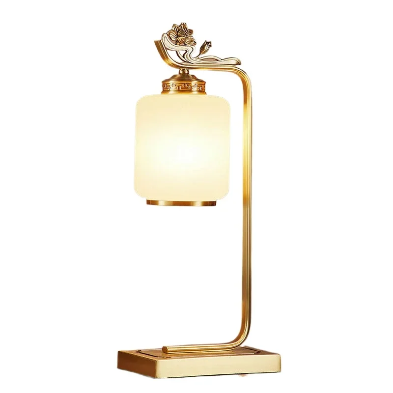 

Chinese style retro bedroom bedside lamp zen study new desk lamp high-end dimming