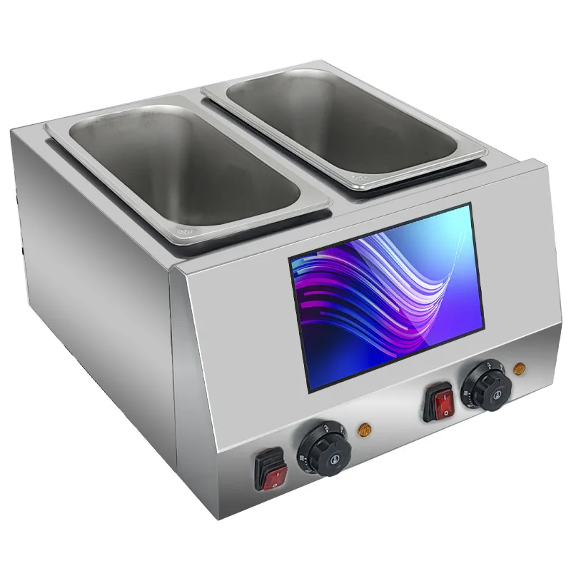 

Electric double-cylinder brine cooking pot Independent double-pot British brine machine Male heating Intelligent hot brine