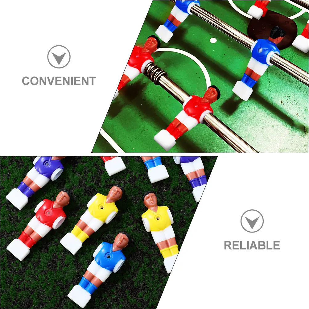 

12pcs Table Football Figures Resin Soccer Players Replacement Parts For Foosball Machine Durable Plastic Desk Football Accessory