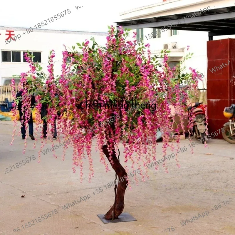 LHX26 ss 26 Emulational Decoration Wisteria Tree Hotel Exhibition Hall Wedding Decoration Landscape Tree Stage Performance Props