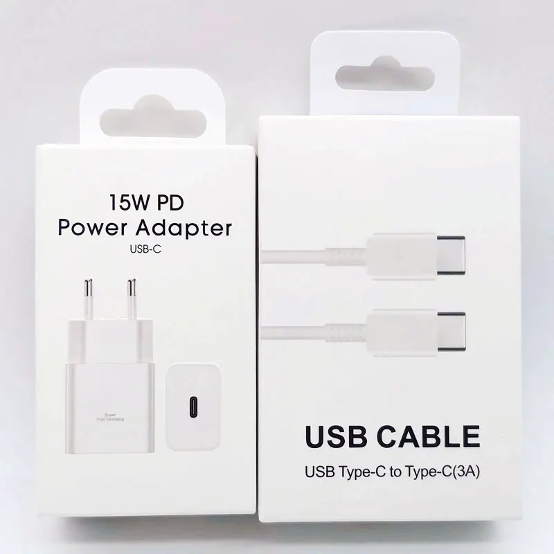 PD 15W Fast Charger Quick Charge Adapter Type C Cable For Galaxy A11 A12 A13 A33 A14 A34 A20 A22 A04S A04 A31 A32 A42 S8 S9 S10