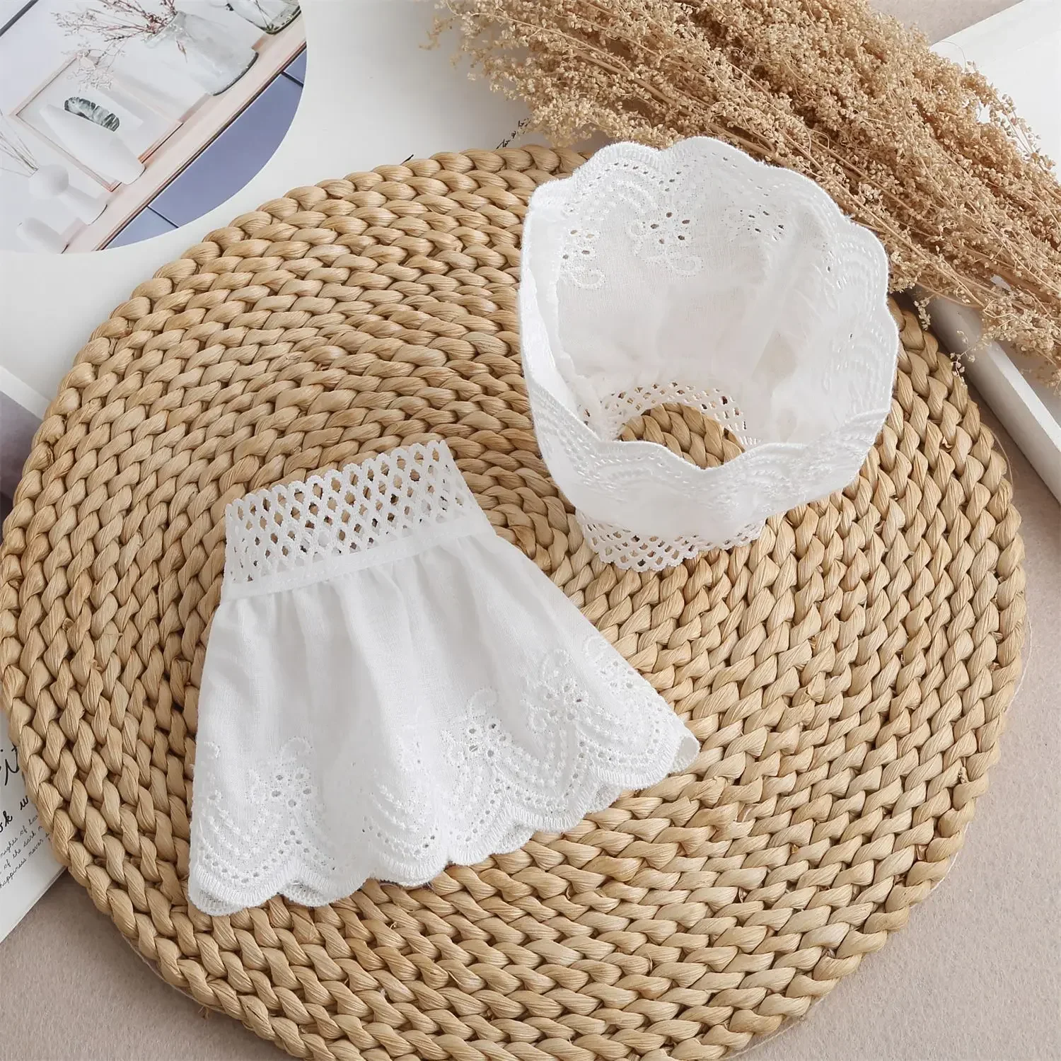 여성용 패션 드레스 셔츠 가짜 소매 연장기 플로럴 플레어 가짜 혼 커프스 스웨터 가짜 손목 소매