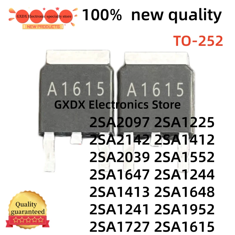 10-20Uds 2SA1727 2SA1647 2SA1615 2SA1241 2SA1648 2SA2097 2SA1244 2SA1413 2SA1225 2SA2142 2SA1952  2SA1412 2SA2039 2SA1552 TO-252