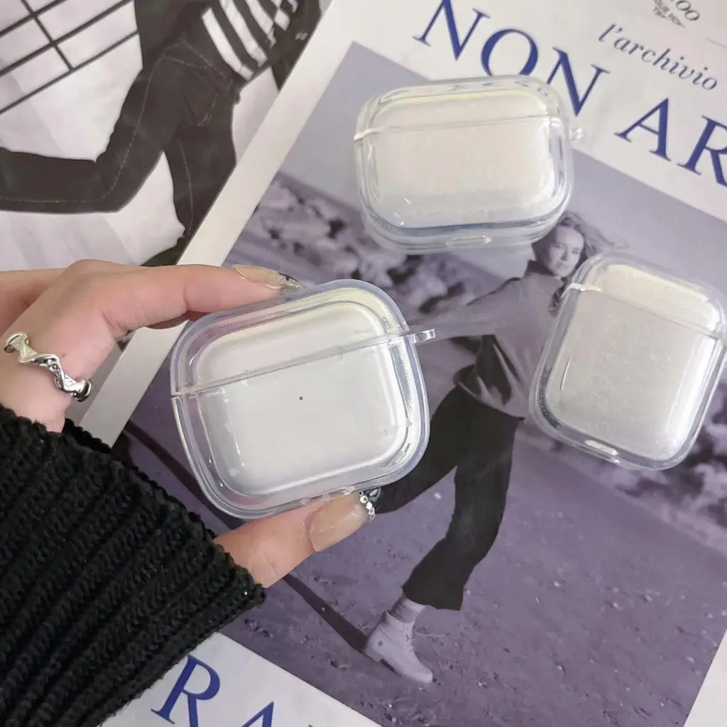 Silikon hülle für Apple Airpods 1 oder 2 stoß feste Abdeckung für Airpods 3 Pro Pro2 transparente und schwarze Kopfhörer hüllen Schutz tasche