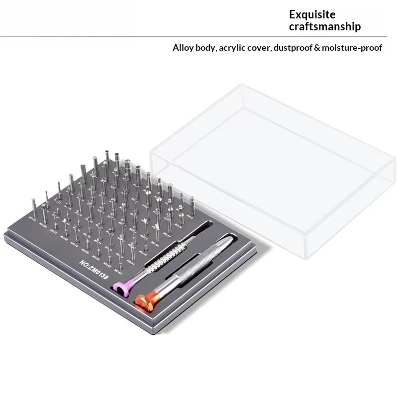 63Pcs Screwdrivers Set Watch Tools Durable Repair Table Tool Each Famous Brand Watch Driver Replaceable Screwdrivers Watch Tools